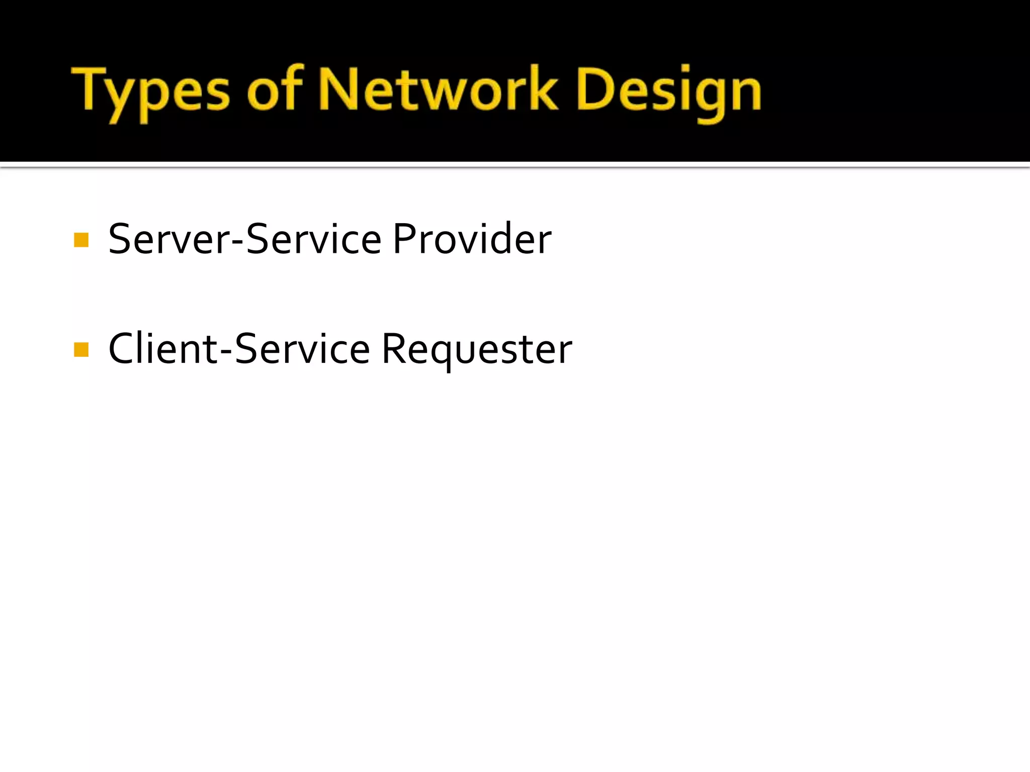  Server-Service Provider
 Client-Service Requester
 