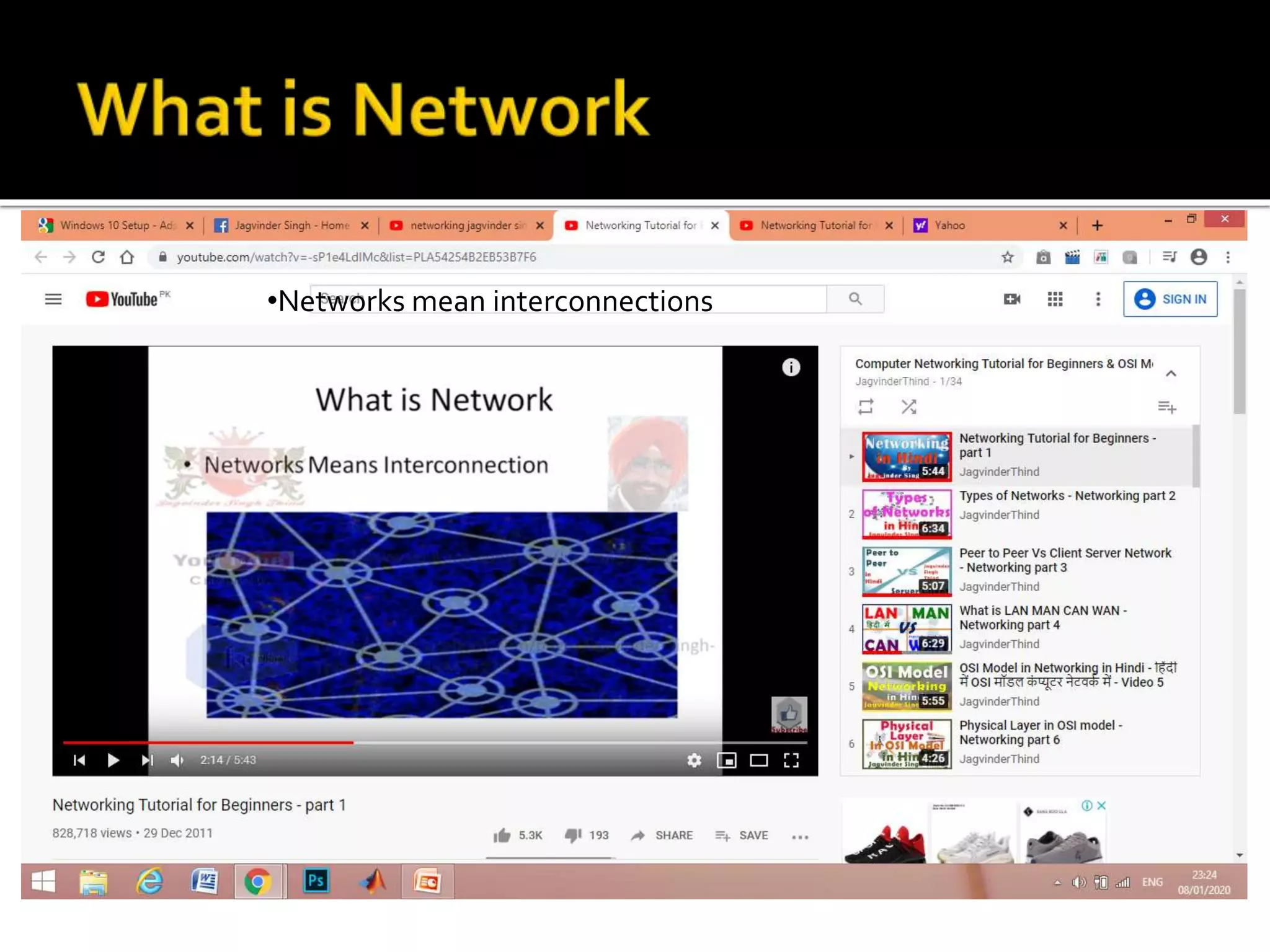 •Networks mean interconnections
 