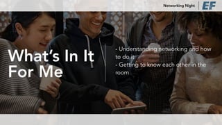 Networking Night - How to do Networking 101 | PDF