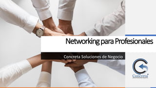 NetworkingparaProfesionales
Concreta Soluciones de Negocio
 