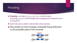Dijkstra & flooding ppt(Routing algorithm) | PPTX