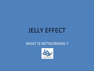 JELLY EFFECT WHAT IS NETWORKING ? 