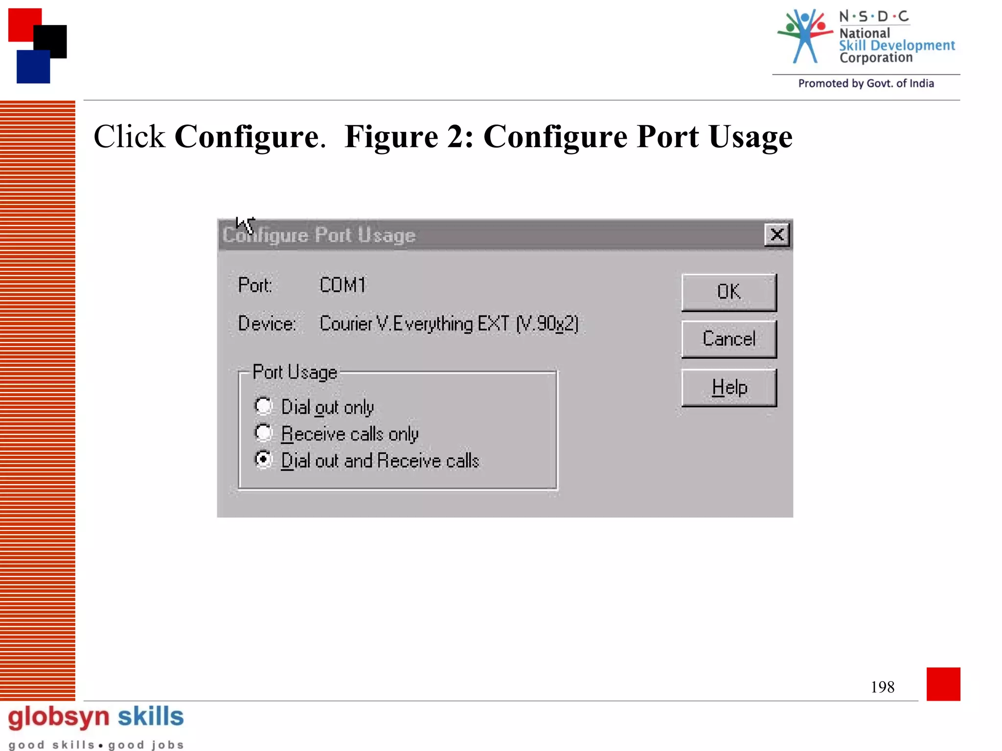 Click Configure. Figure 2: Configure Port Usage

198

 