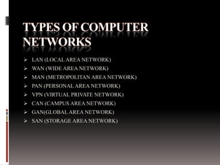 In other words networking can be defined as inter-connection of two or more computers for sharing the resources(hardware and software)and provide security on them.