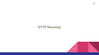 9
HTTP Streaming
 