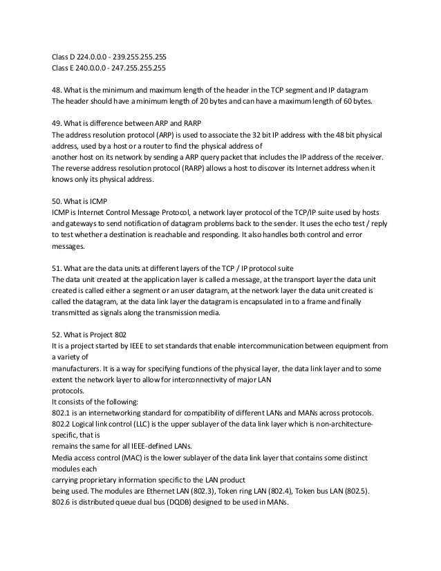 Networking questions