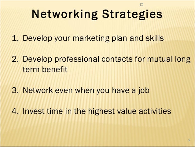 strategies for networking