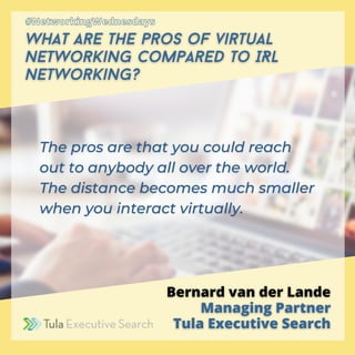 #NetworkingWednesdays
#NetworkingWednesdays
 