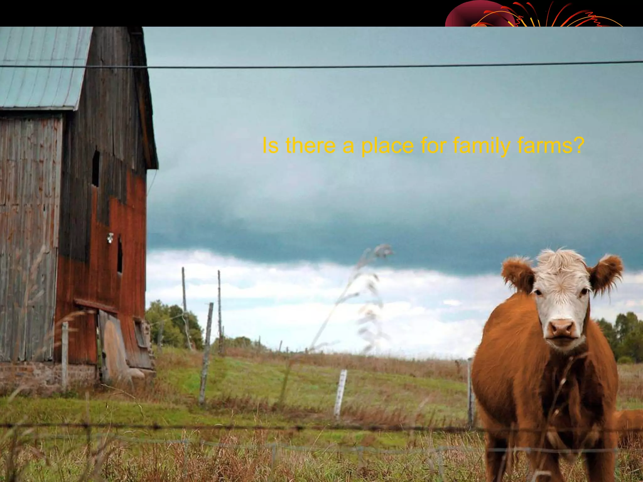 Is there a place for family farms?
 