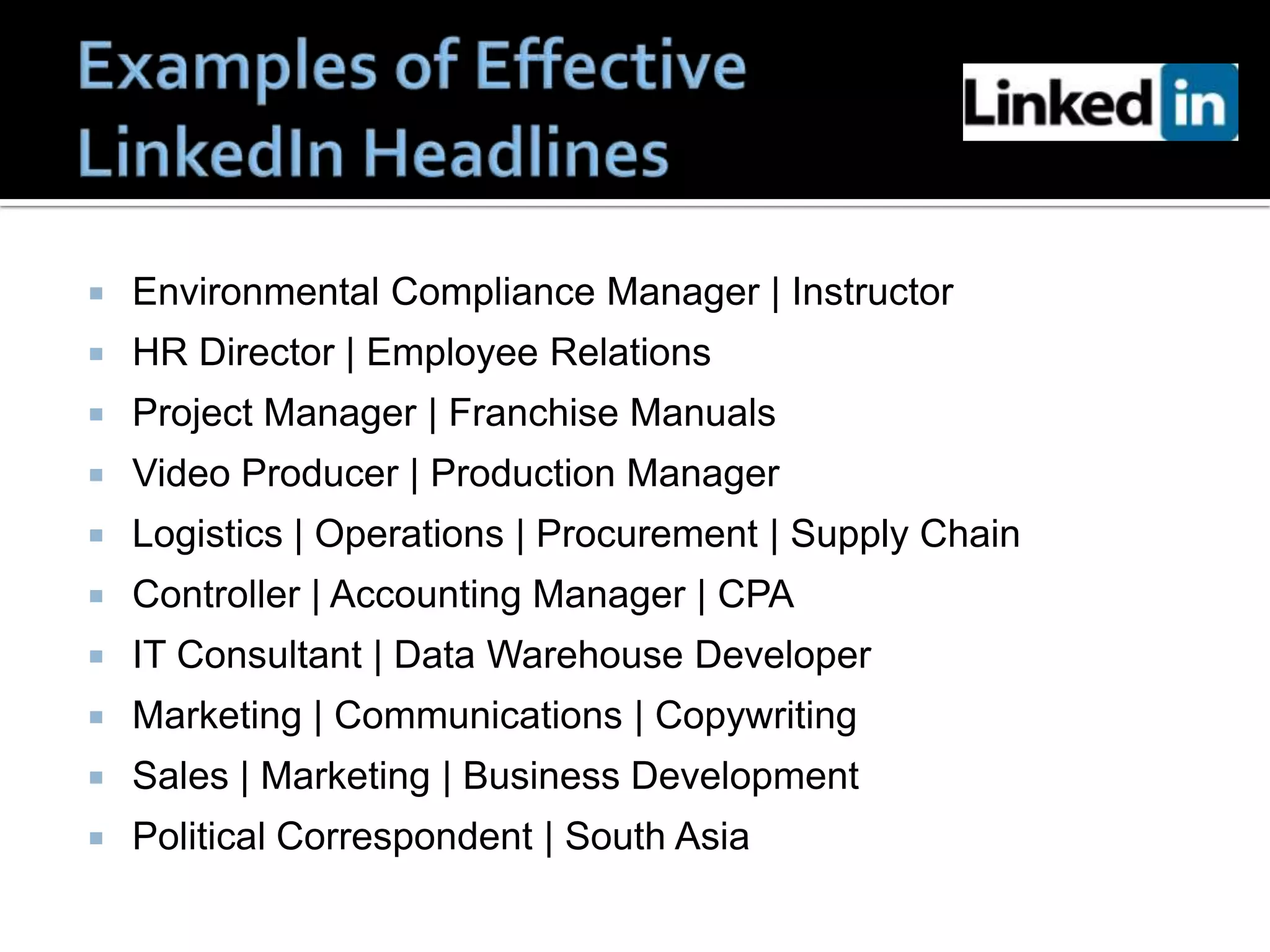    Environmental Compliance Manager | Instructor
   HR Director | Employee Relations
   Project Manager | Franchise Manuals
   Video Producer | Production Manager
   Logistics | Operations | Procurement | Supply Chain
   Controller | Accounting Manager | CPA
   IT Consultant | Data Warehouse Developer
   Marketing | Communications | Copywriting
   Sales | Marketing | Business Development
   Political Correspondent | South Asia
 
