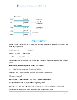 Networking With Windows Server 2003 Part 2 By Yapa Wijeratne | PDF