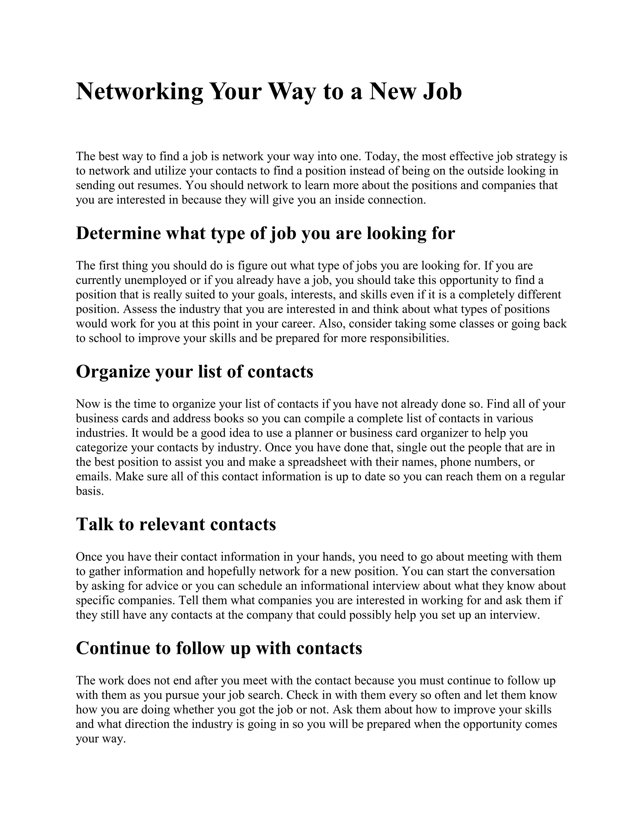 Networking your way to a new job DOCX