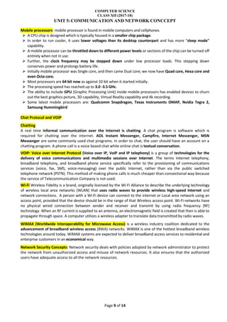 networking and communication notes for class 12 | PDF