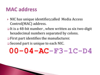 Addressing Nic Letters Network interface card | PPTX
