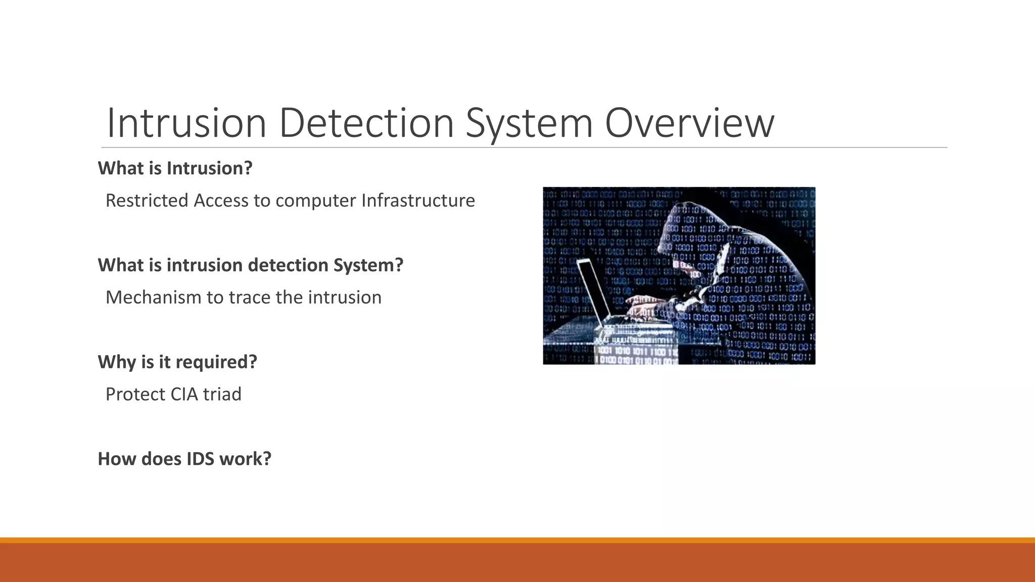 Network intrusion detection system and analysis | PPTX | Information ...