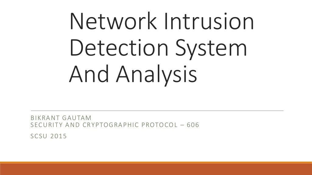 Network intrusion detection system and analysis