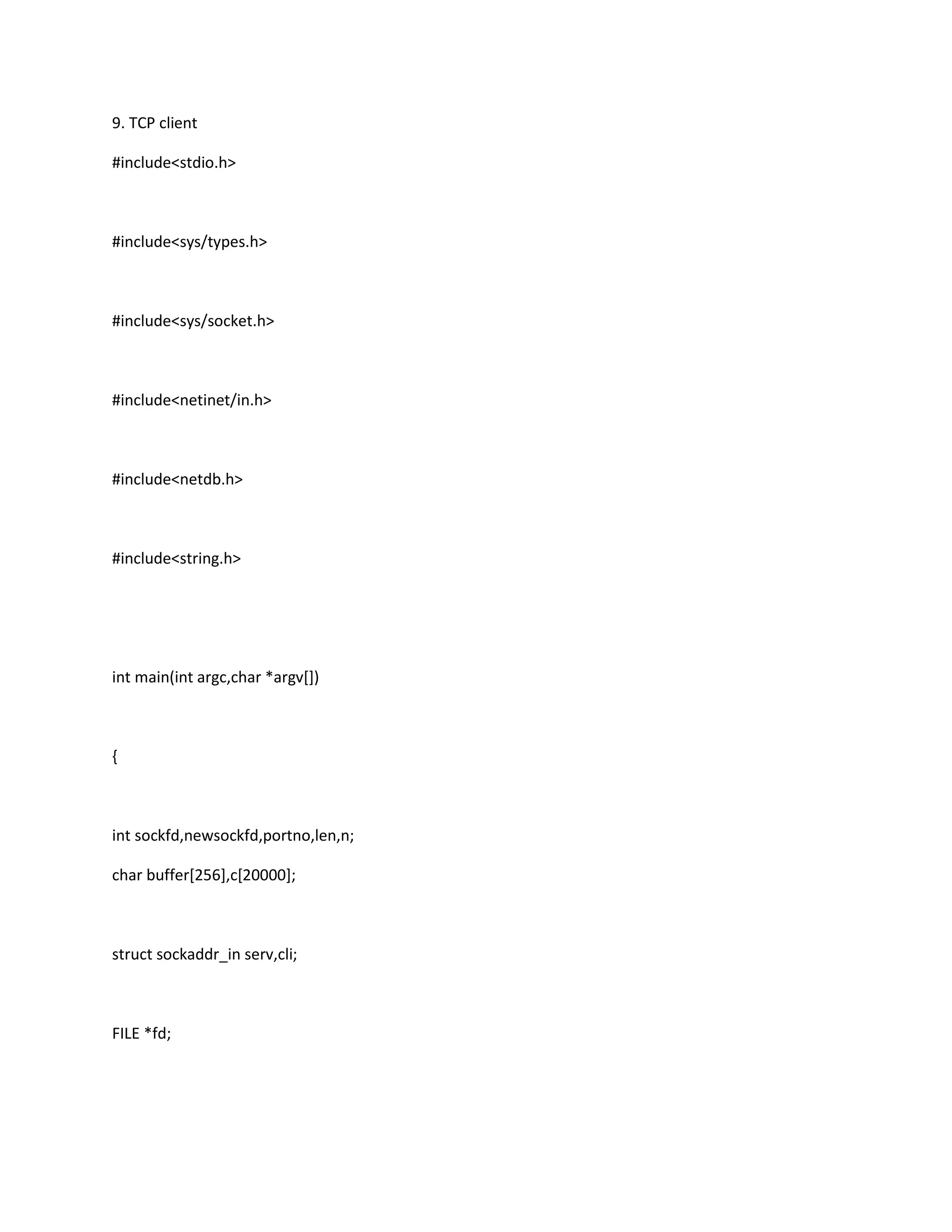 Network lap pgms 7th semester