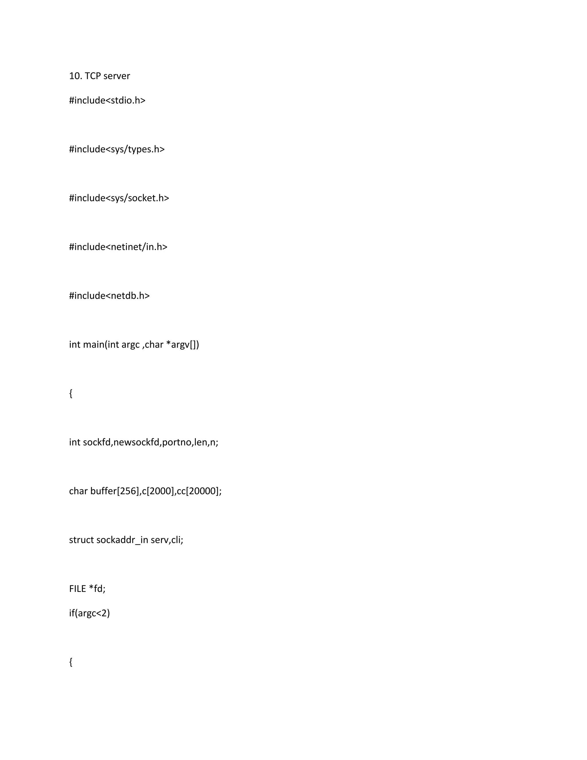 Network lap pgms 7th semester