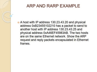 ARP AND RARP EXAMPLE
 