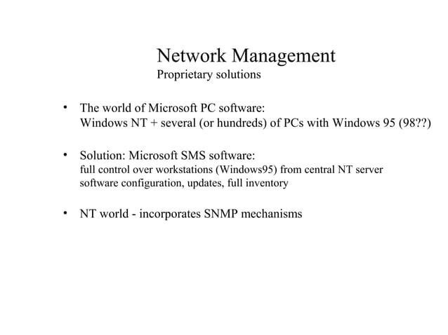 Network management | PPT | Computer Networking | Computing