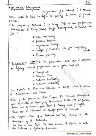 VTU Network management -15cs833 Notes by Nithin, VVCE, Mysuru | PDF