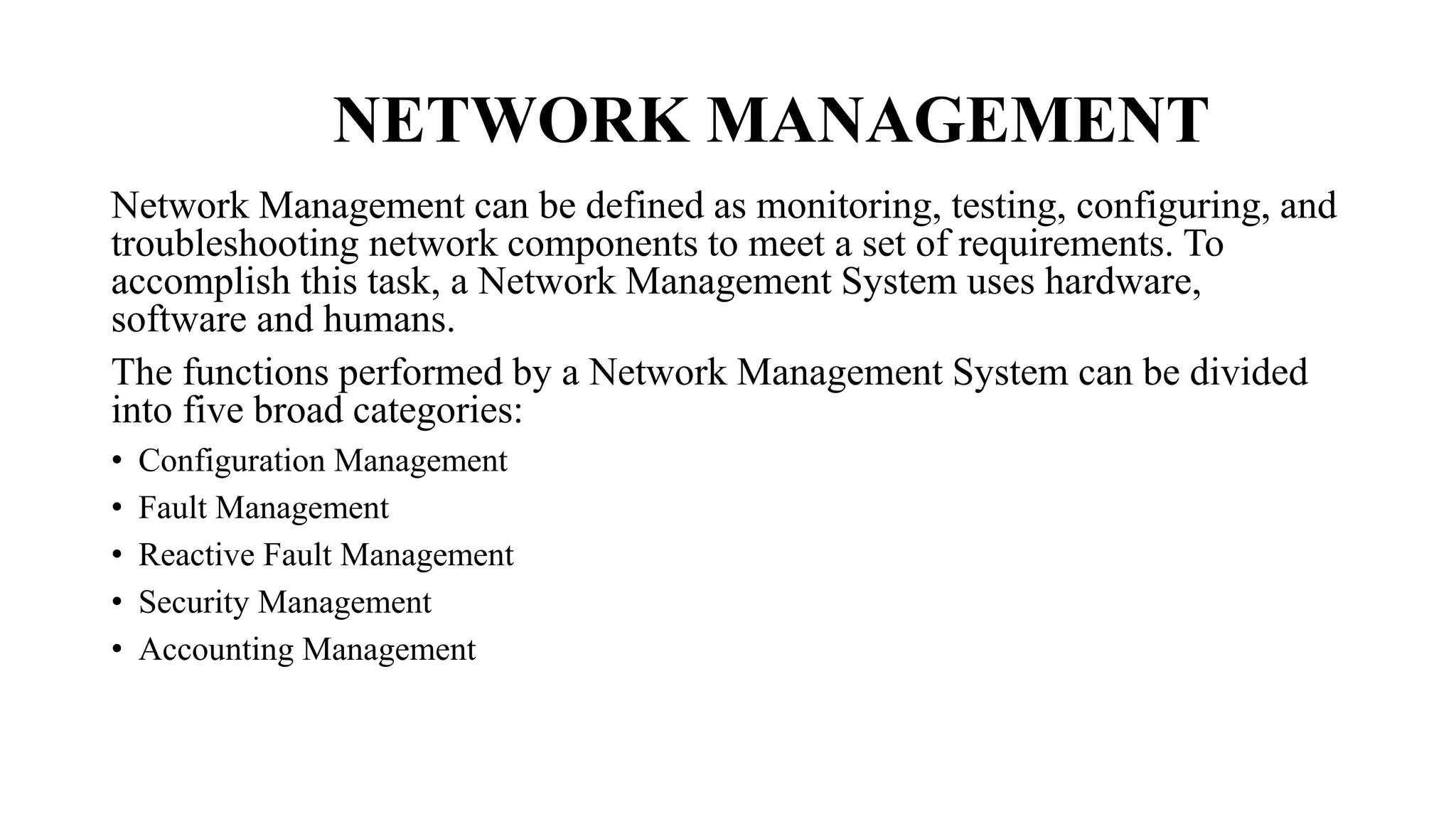 Network management ppt | PPTX