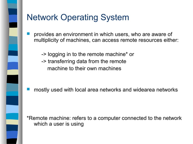 Network operating systems | PPT