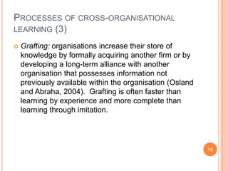 Difficulties with the learning organisation conceptEffective implementation of the learning organisation concept requires the resolution of: Meaning (or definition)Management (or practical operational advice)Measurement (tools for assessment)10