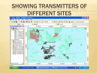 SHOWING TRANSMITTERS OF
DIFFERENT SITES
 