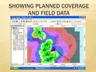 SHOWING PLANNED COVERAGE
AND FIELD DATA
 