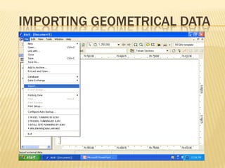 IMPORTING GEOMETRICAL DATA
 