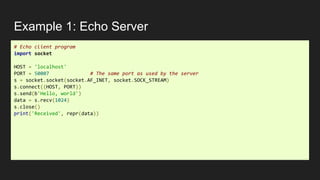 Network programming Using Python | PPT