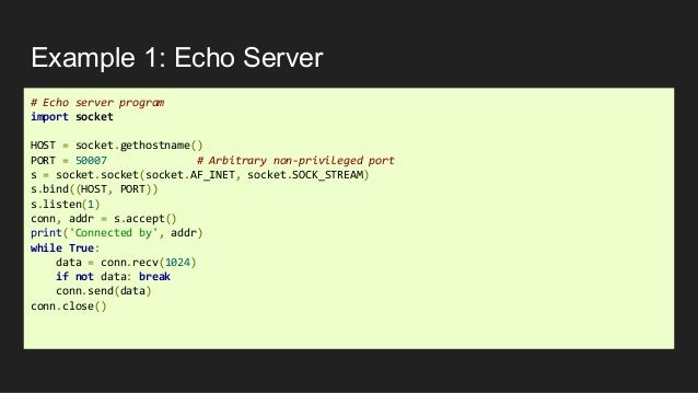 Network programming Using Python