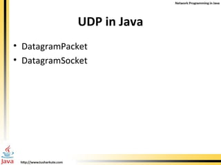 UDP in Java DatagramPacket DatagramSocket 