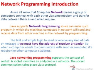 Network programming in java - PPT | PPTX
