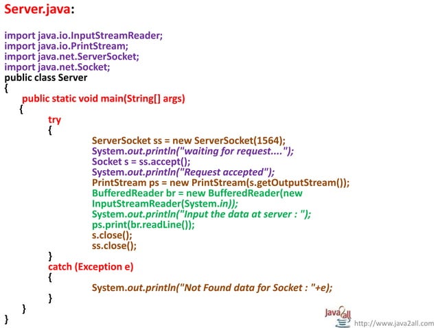 Network programming in java - PPT