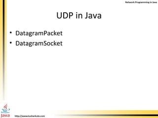 UDP in Java DatagramPacket DatagramSocket 