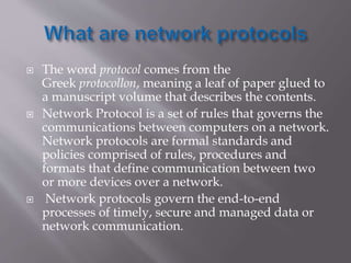 Network protocals