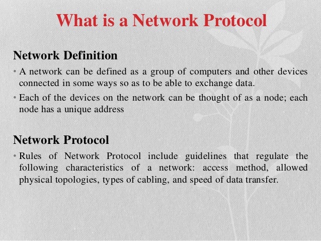 Network protocol