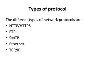 Network protocols | PPTX | Internet | Computing