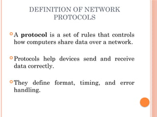 Comprehensive Overview of Network Protocols and Their Functions in Data ...