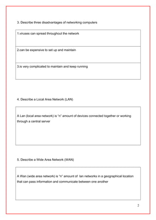 Network questions | DOC