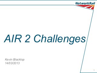 AIR 2 Challenges
Kevin Blacktop
14/03/2013

                   1
 