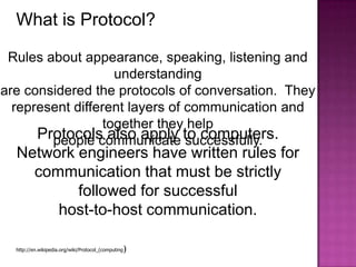 Often confused with the World Wide Web, the term Internet actually refers to the combined collection of academic, commercial, and government networks connected over international telecommunication backbones and routed using IP addressing.nsit.uchicago.edu/docs/glossary/A more in depth explanation of determining the scope of aNetwork involves  the following:Size