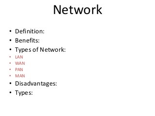Computer Networks and its types