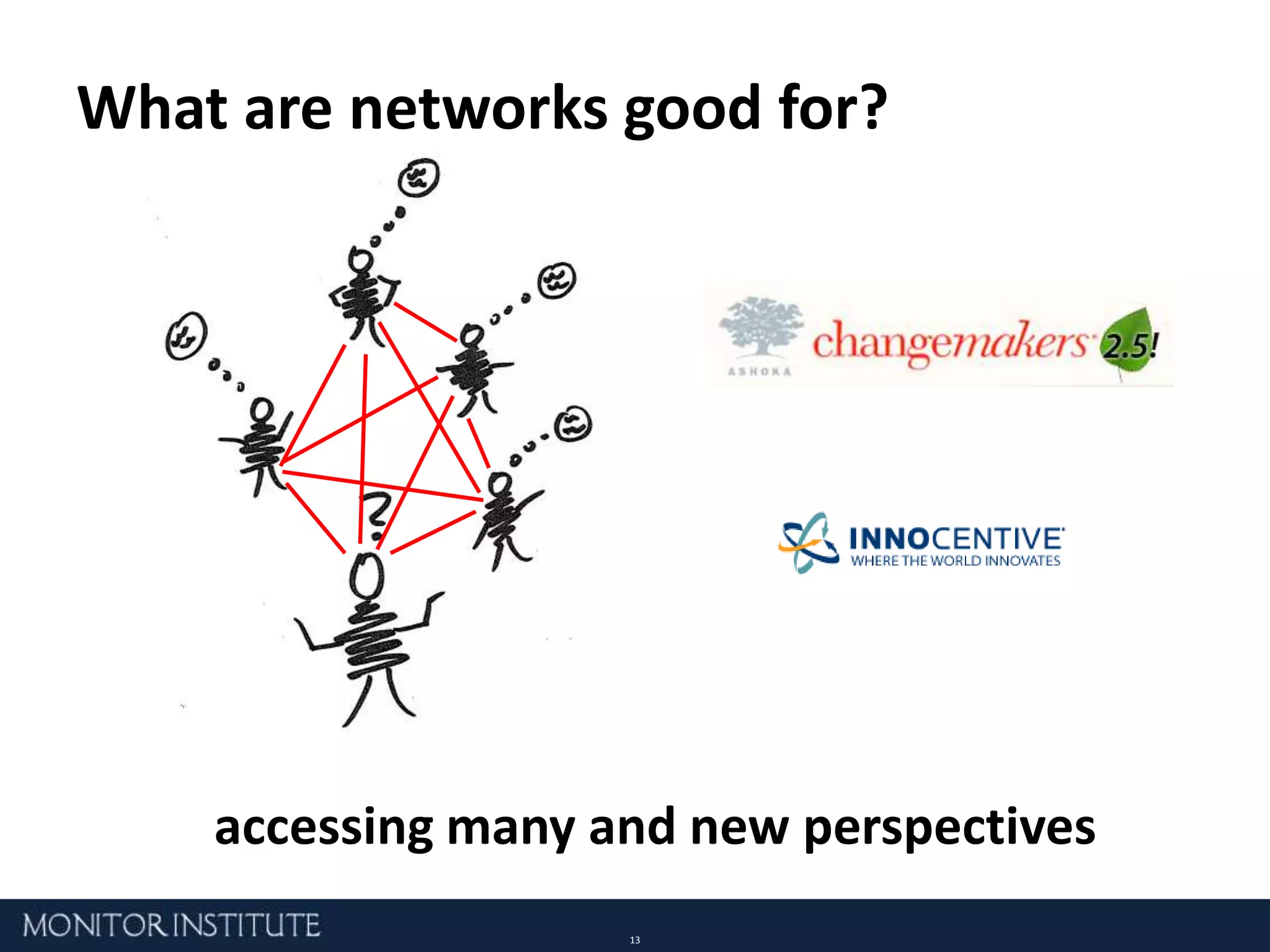 What are networks good for?Weaving communities