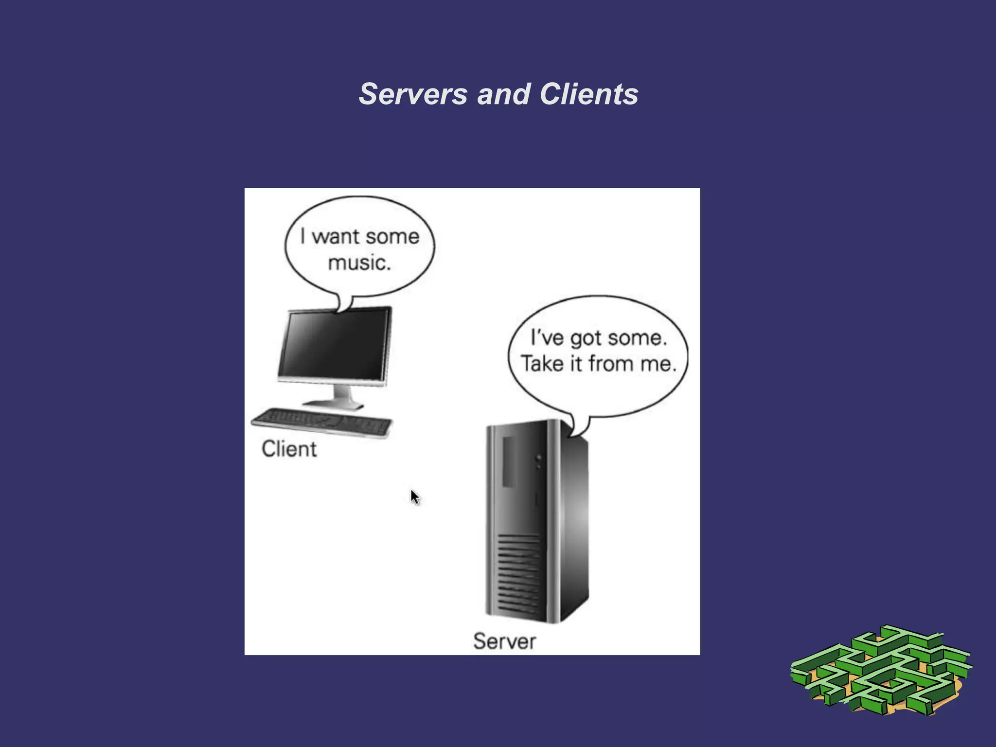 Servers and Clients
 