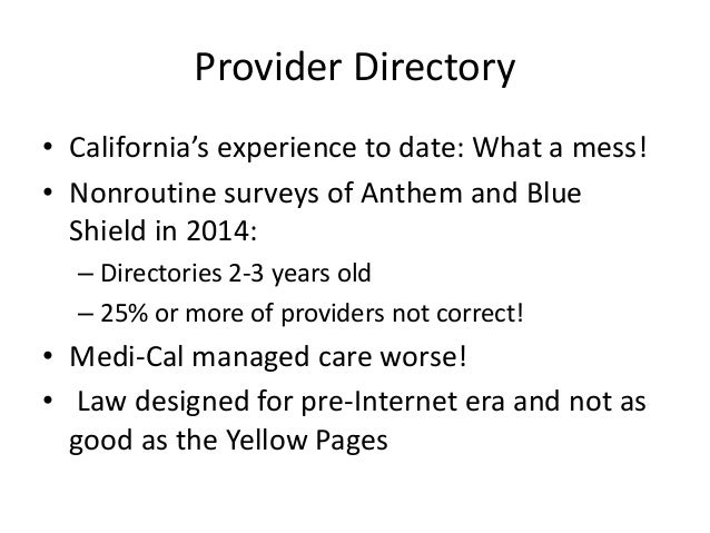 How do you access the Anthem provider directory?