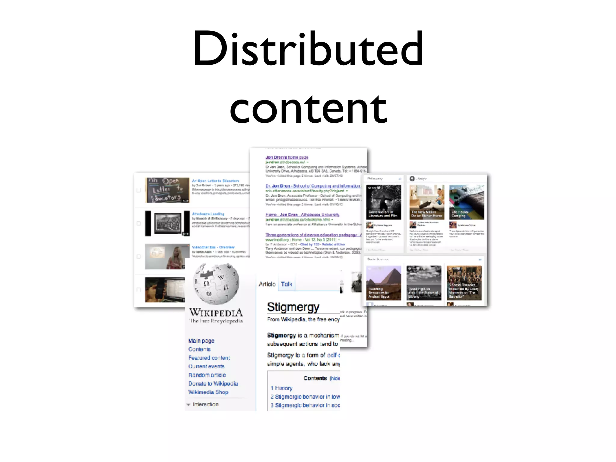 Distributed
content
 