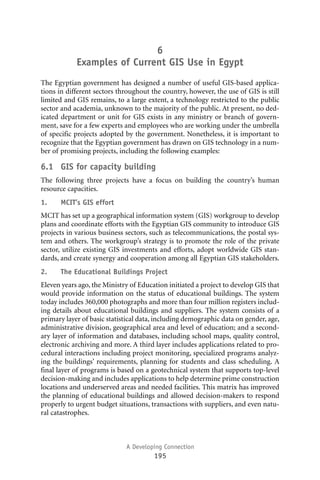 Geographical Requirements Examples Geographic Information Systems (GIS) in Egypt to support natural ...